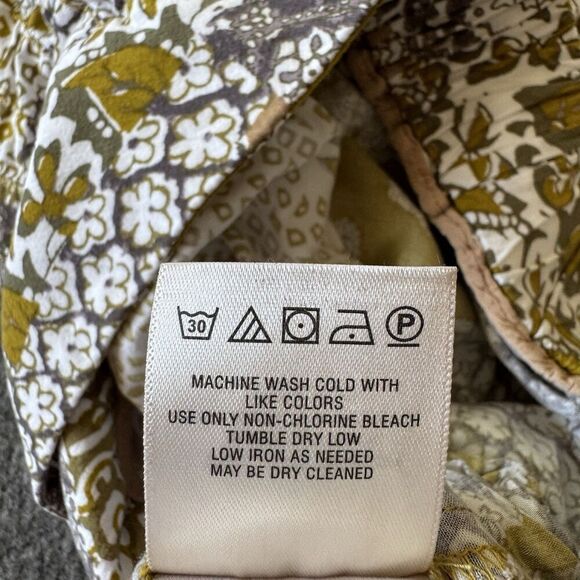 Anthropologie Maeve Patchwork Pleated Shorts Pull On Flowy XS Boho Cottagecore - Picture 4 of 13